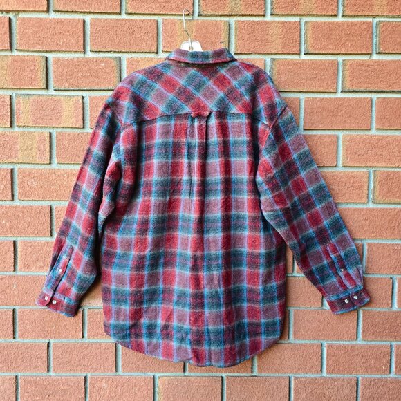 Vintage Windriver Men's Red Plaid Casual Button Down Shirt - Picture 4 of 7